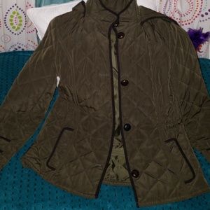 Lowered price!!!Esprit button down Coat with Hood